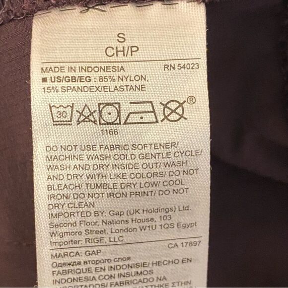 Gap fit Street To Studio hiking purple lightweight crop nylon pants S - Picture 9 of 10